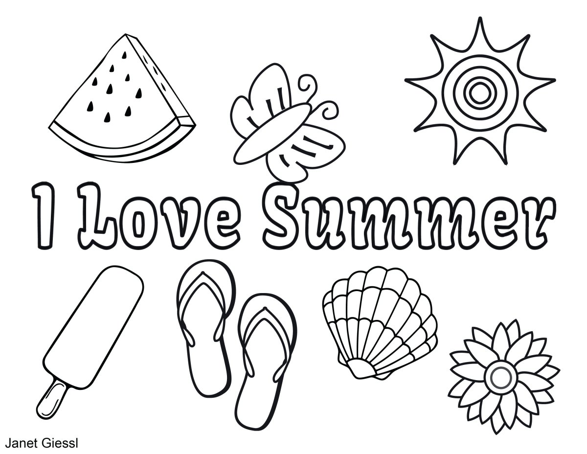 Раскраска июль