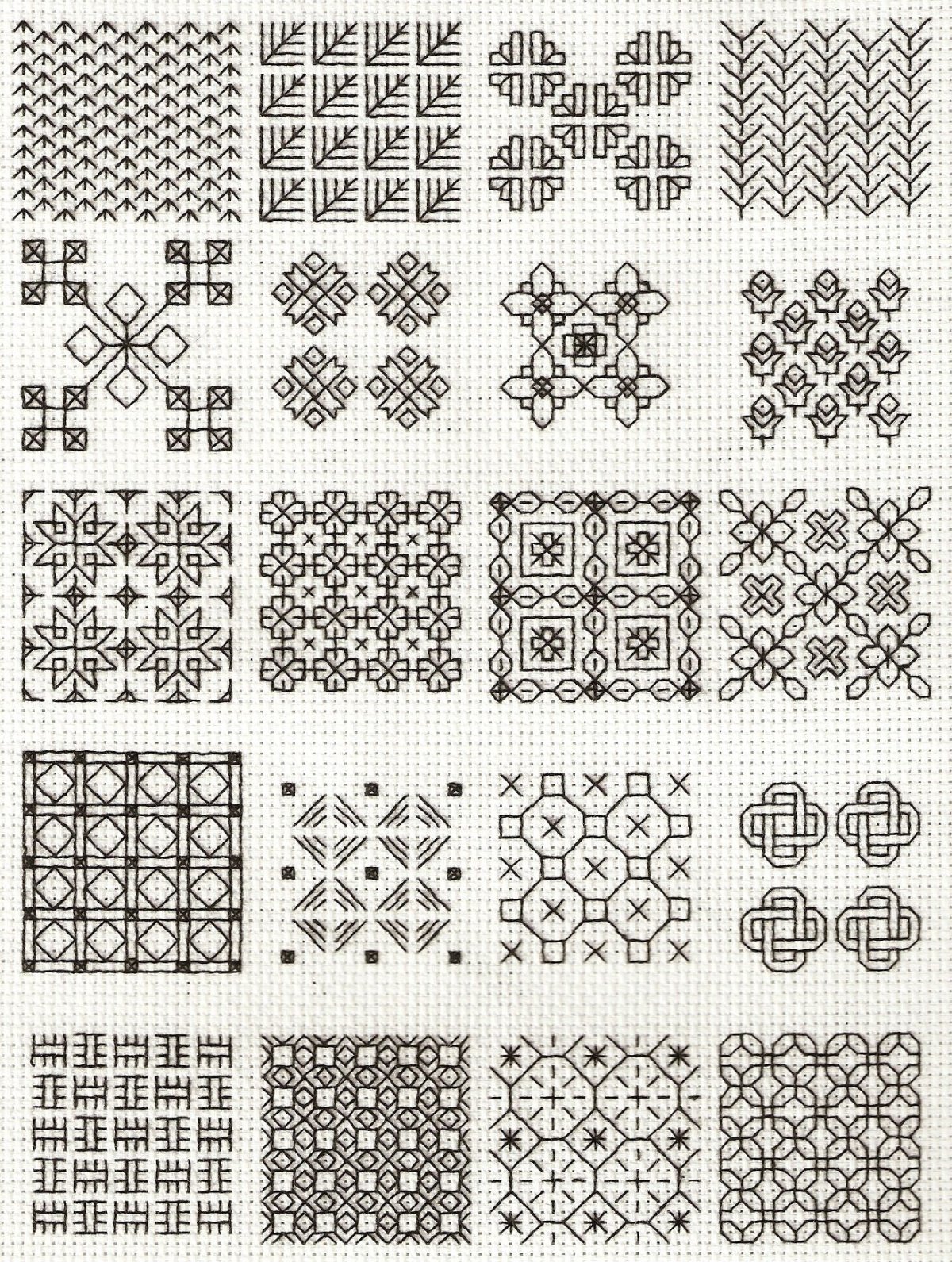 Узоры Хардангер