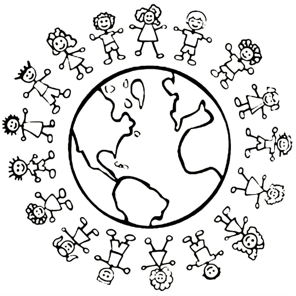 Раскраска мир на земле