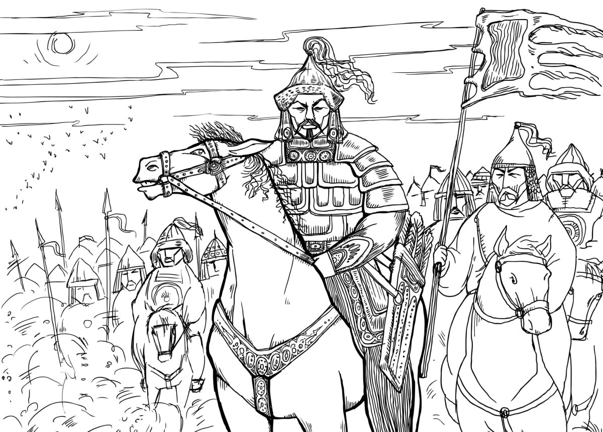 Раскраска Монгол