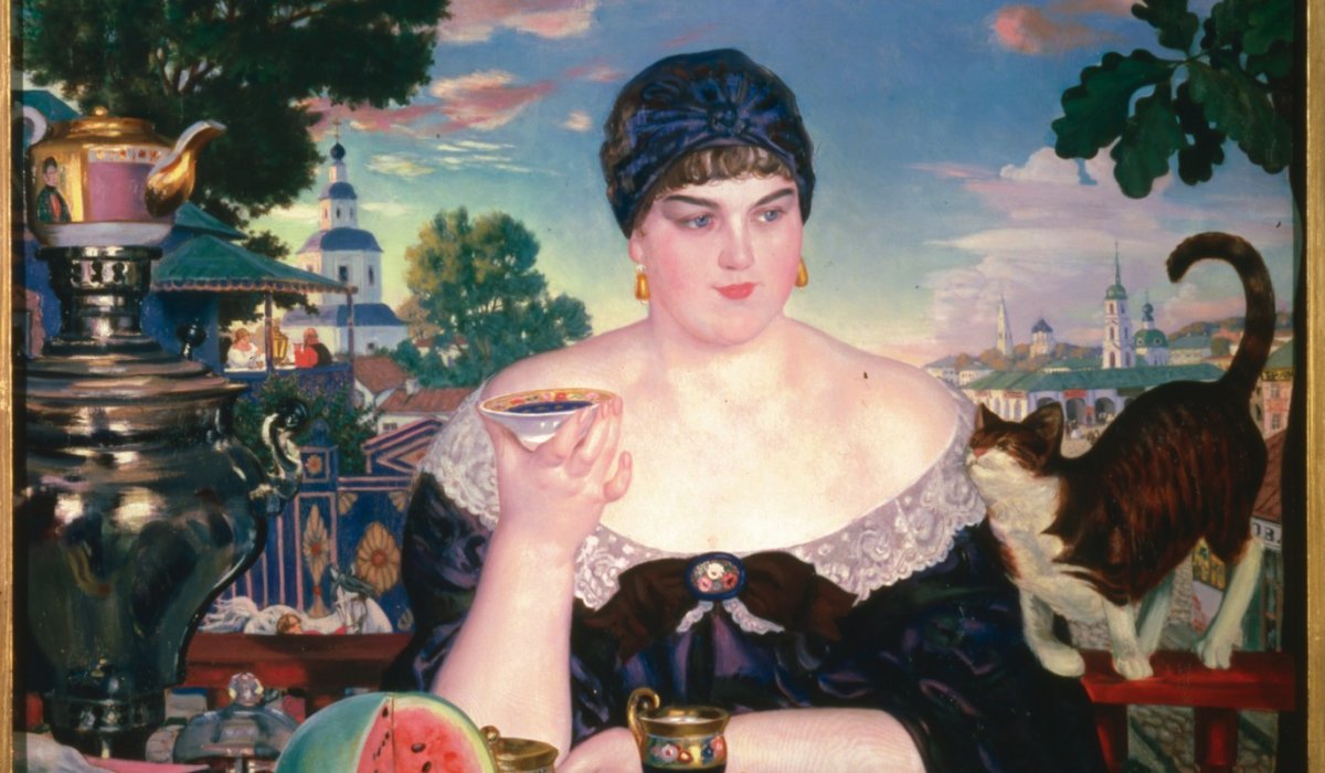 Борис Кустодиев Купчиха за чаем