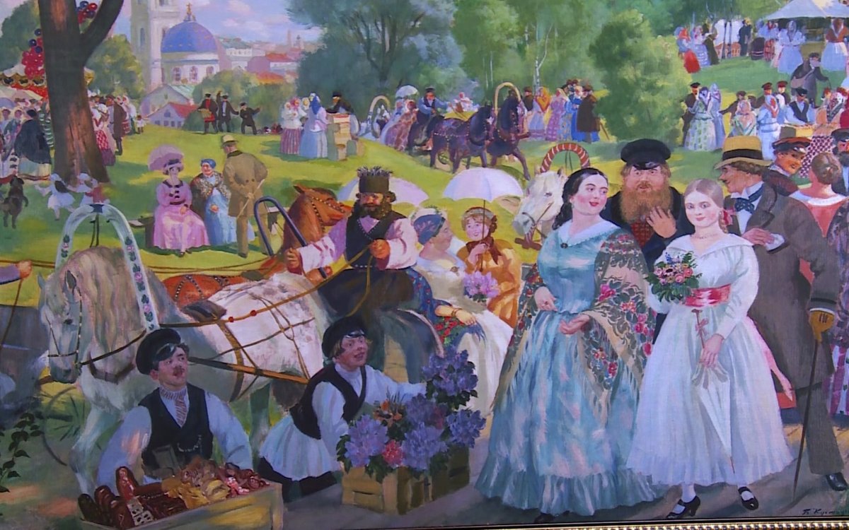 Борис Кустодиев Троицын день