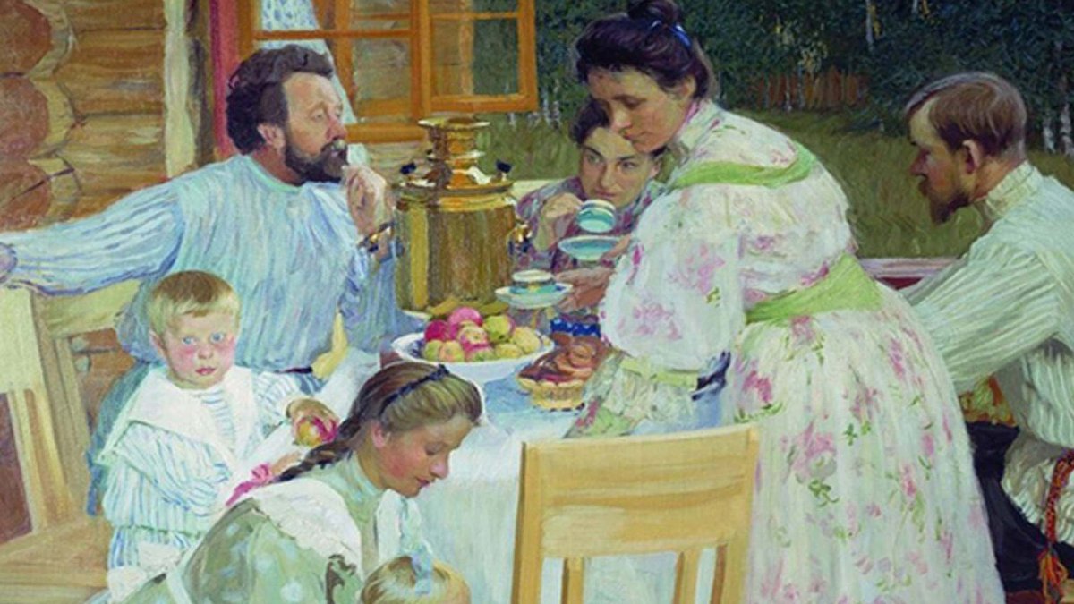 Борис Михайлович Кустодиев на террасе