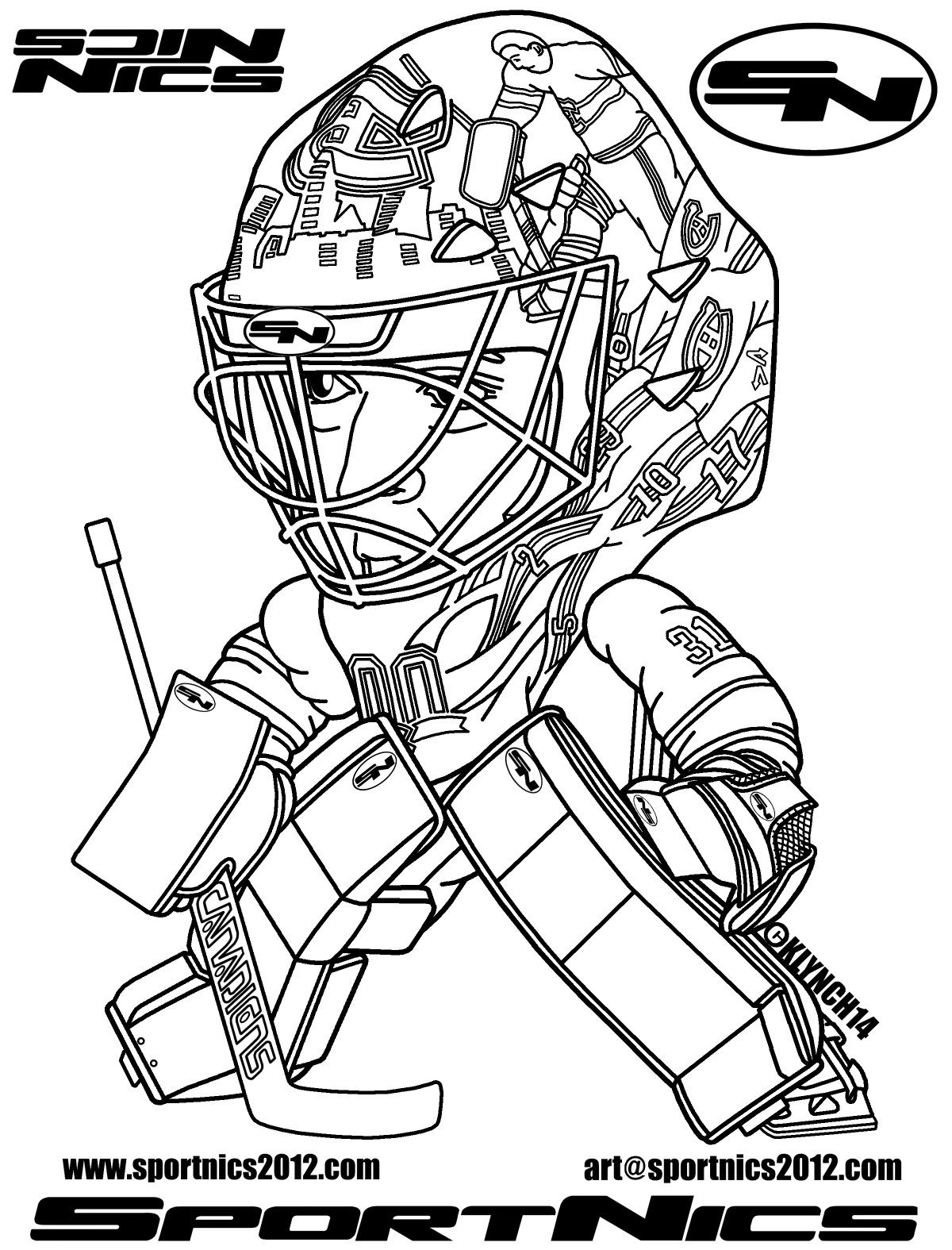 Раскраска хоккейная команда