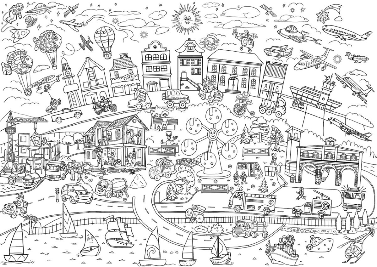 Большая раскраска. Транспорт