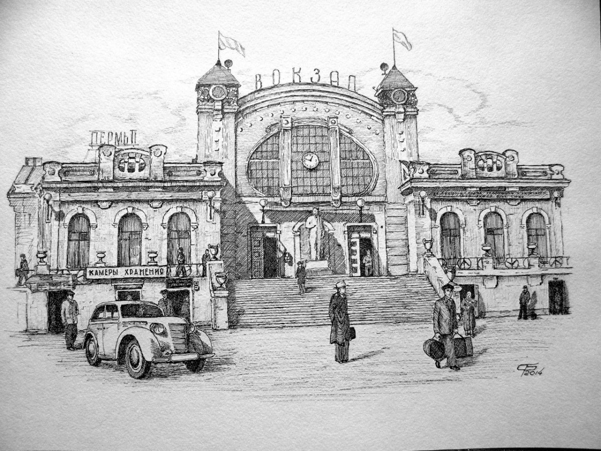 Витебский вокзал гравюра
