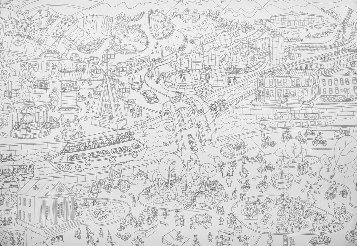 Раскраска "город"