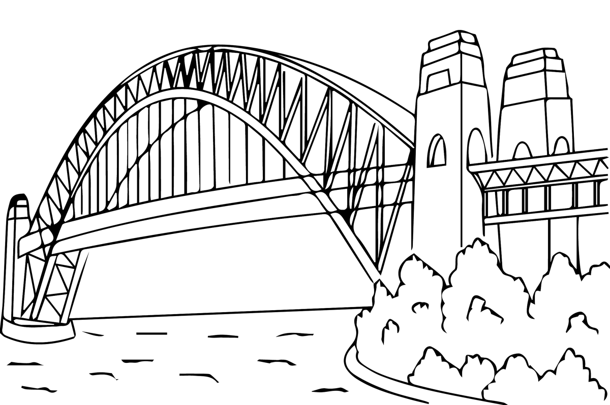 Раскраска мост