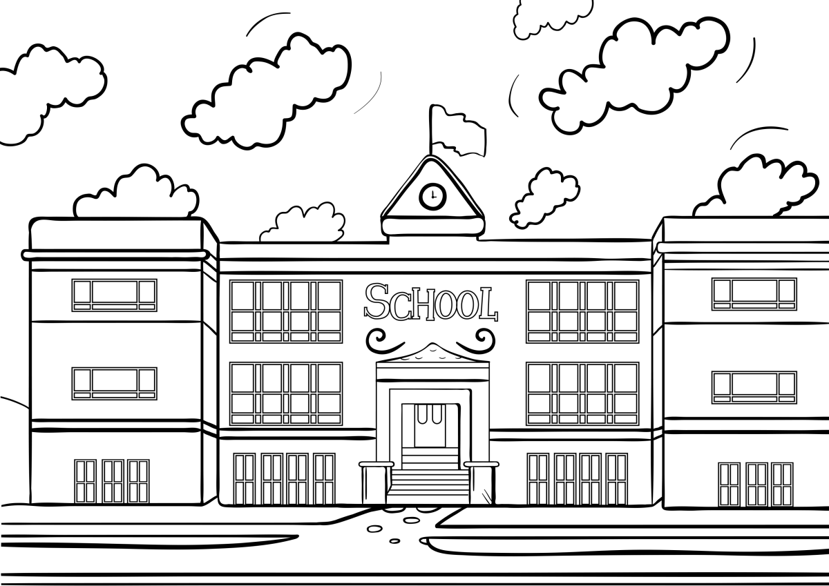 Раскраска школа