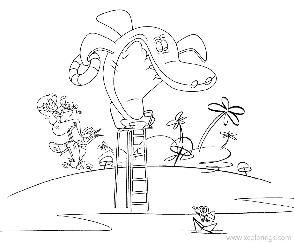 Zig & Sharko Bernie Coloring