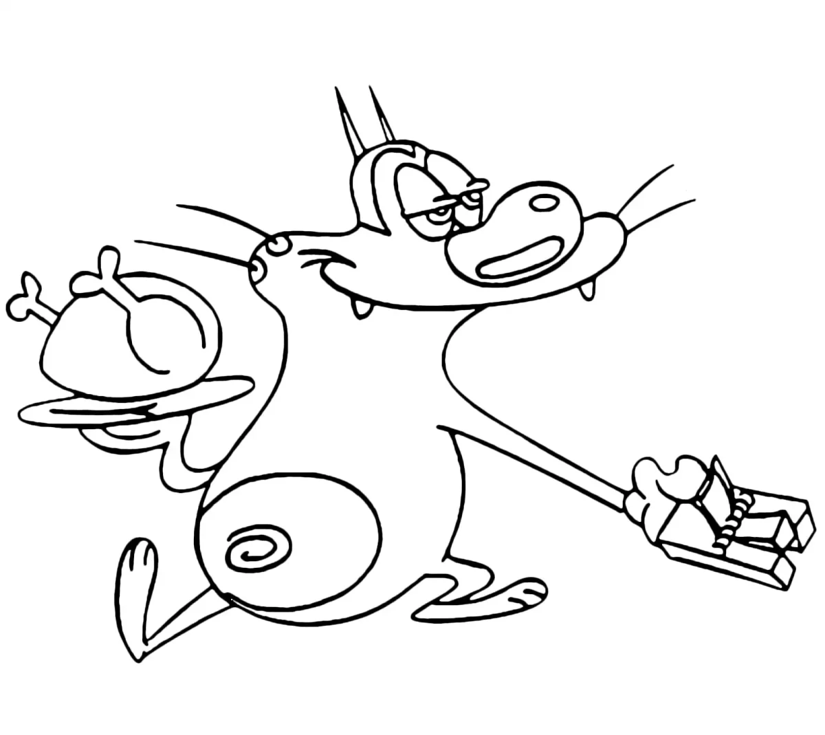 Огги и тараканы картинки раскраски