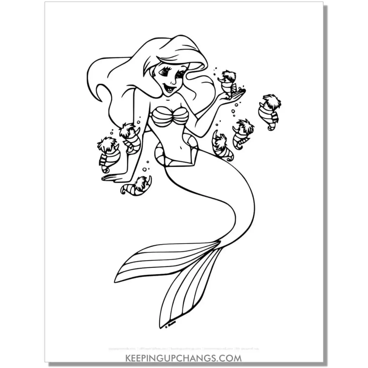 Mermaid Ariel Kid Coloring for children