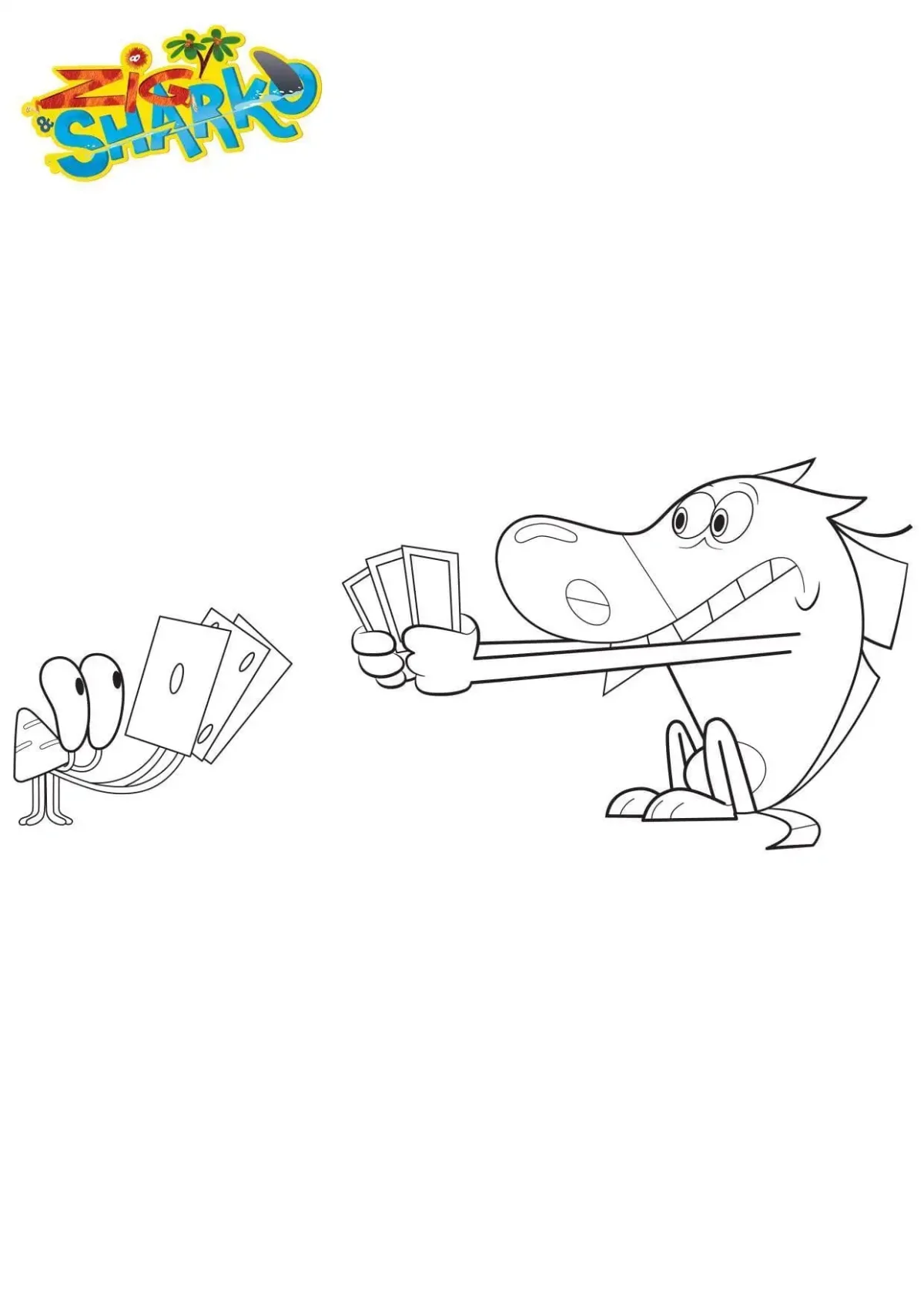 Зиг и Шарко разукрашка