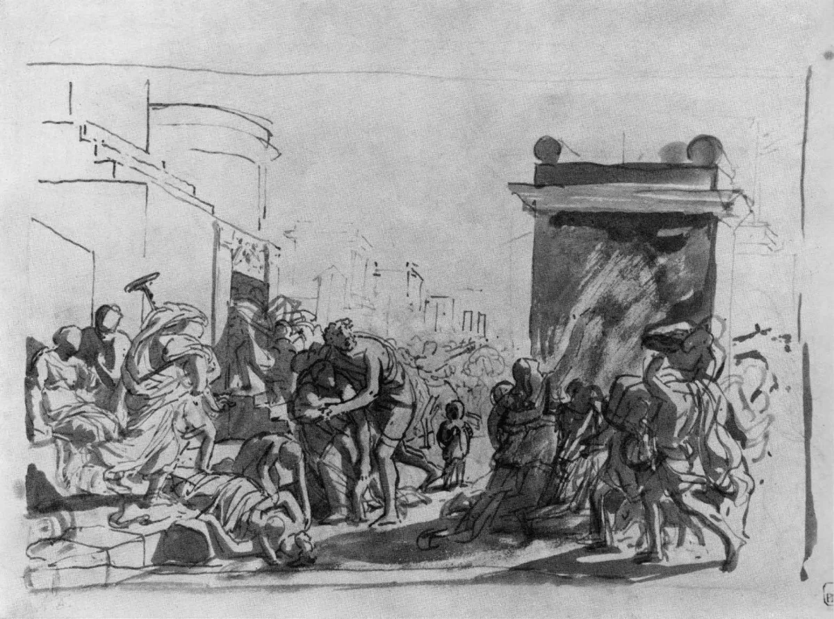 Эскизы Брюллова последний день Помпеи