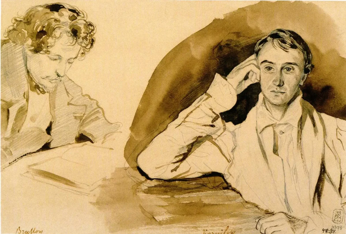 Брюллов Карл зарисовки