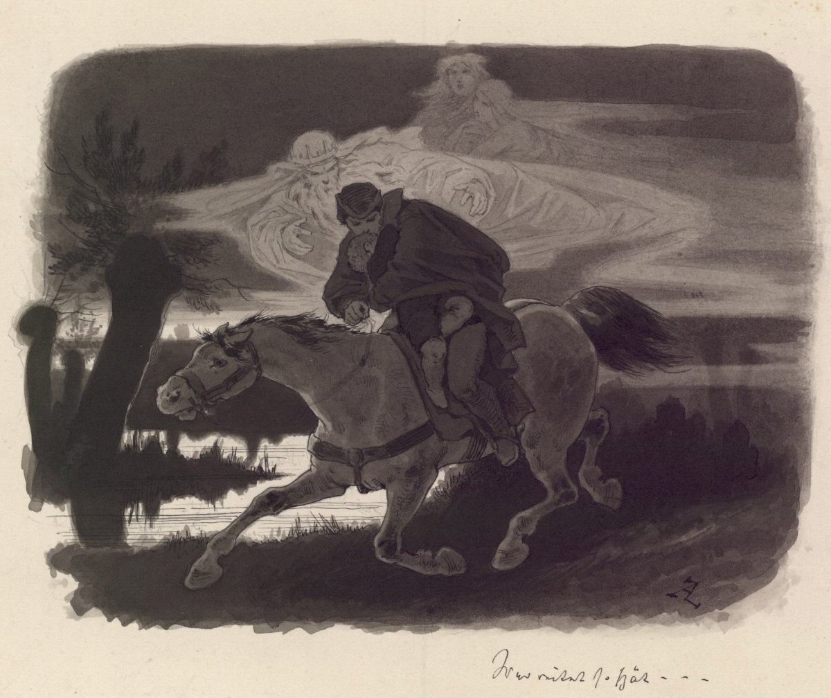 Иллюстрация к балладе Шуберта Лесной царь