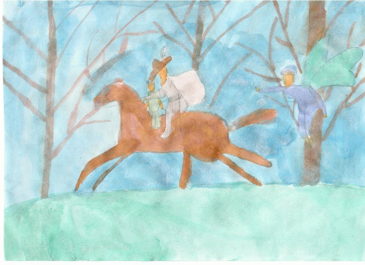 Рисунок к балладе Светлана 6 класс