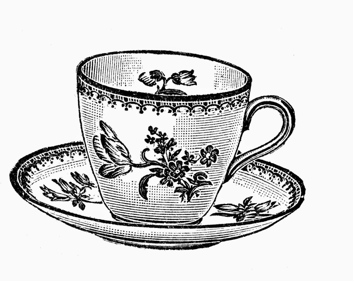 Старинная посуда рисовать