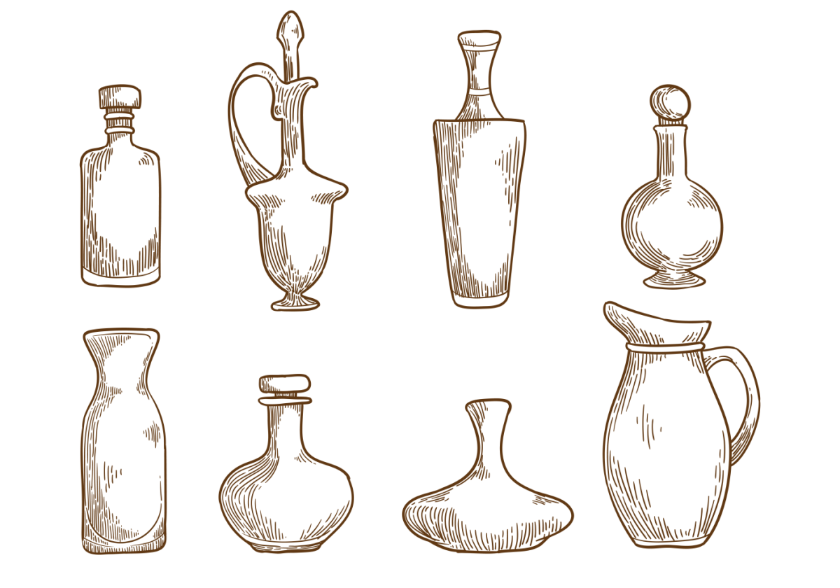 Посуда старинная раскраска