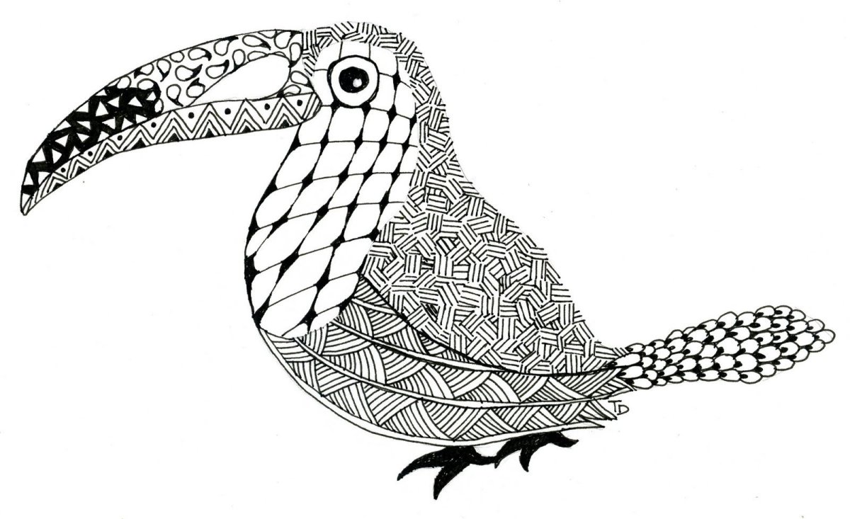 Скетчбук гелевой ручкой