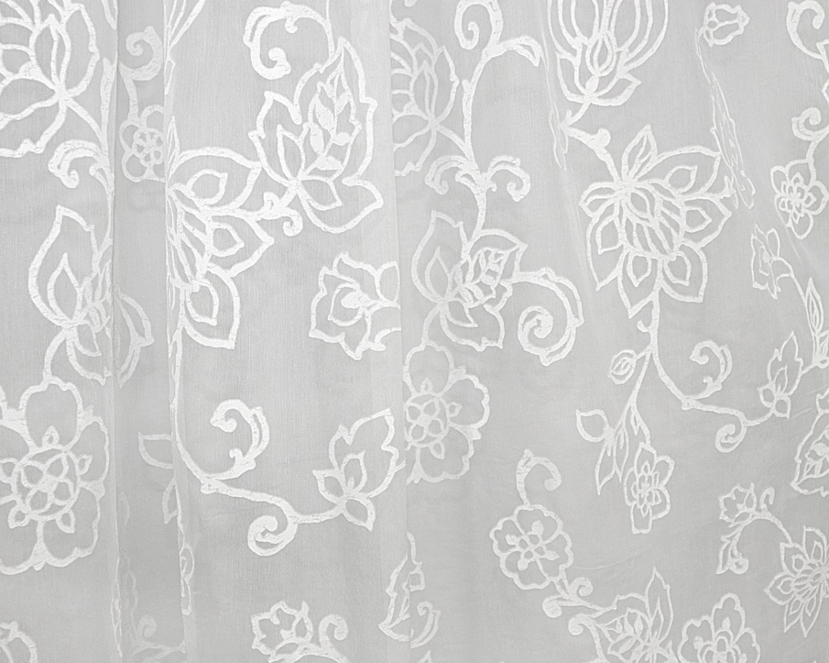 Микросетка с вышивкой высота 280 см 651 белый (30м±) артикул: 00034583