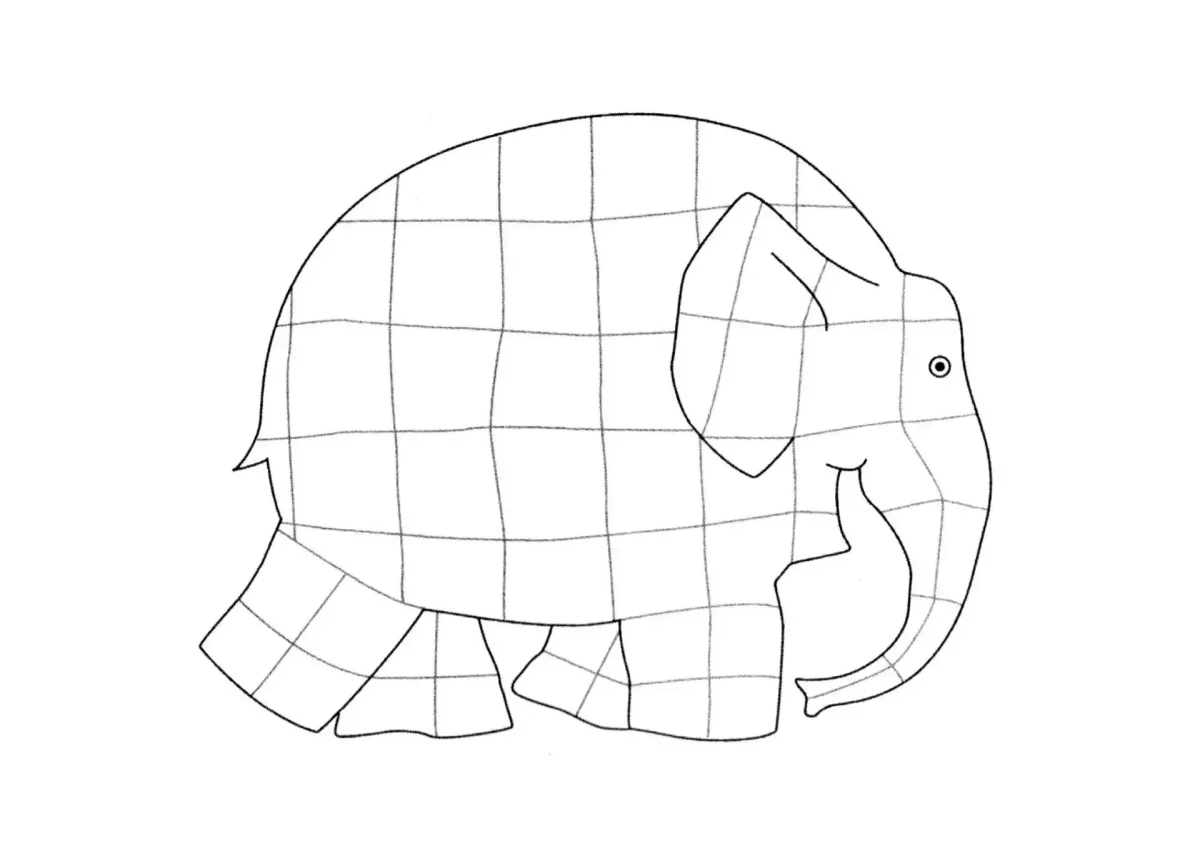 Элмер трафарет