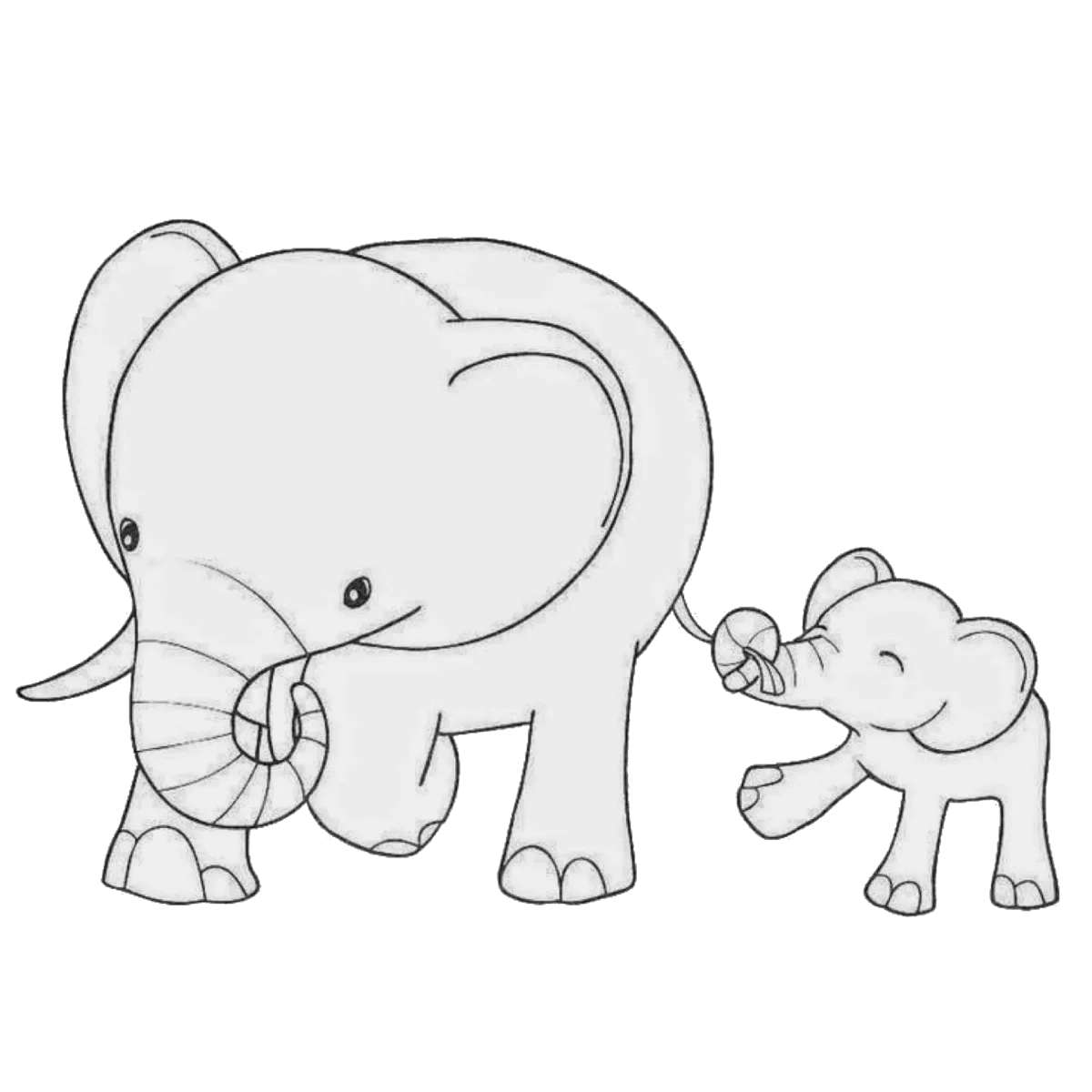Слон раскраска для детей