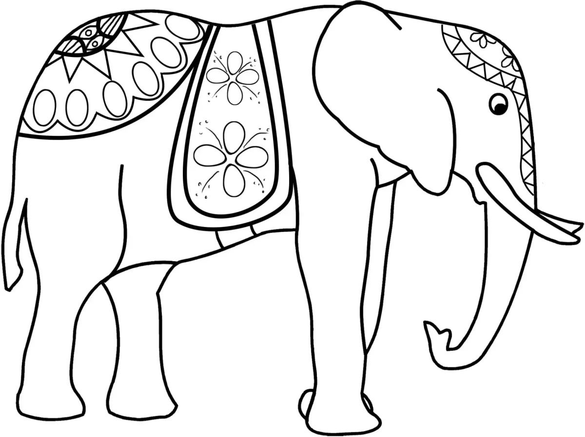 Coloring funny Elephant