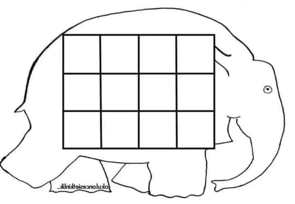 Выкройка слона Элмера