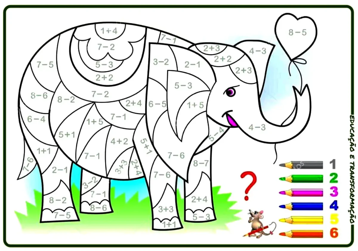 Маленький слон раскраска