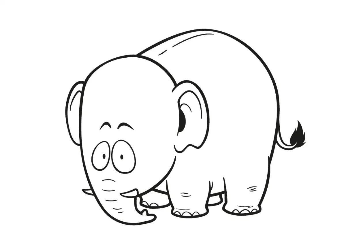 Слон Элмер раскраска