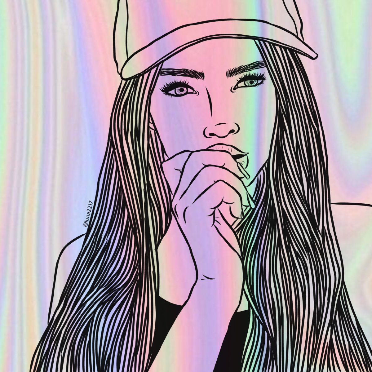 Рисования для девочек селфи