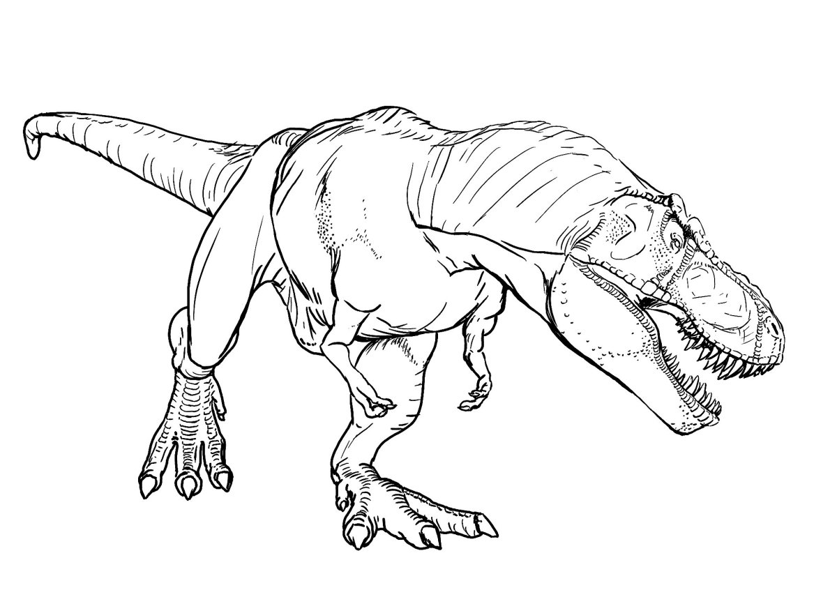 Раскраска парк Юрского периода Индоминус рекс