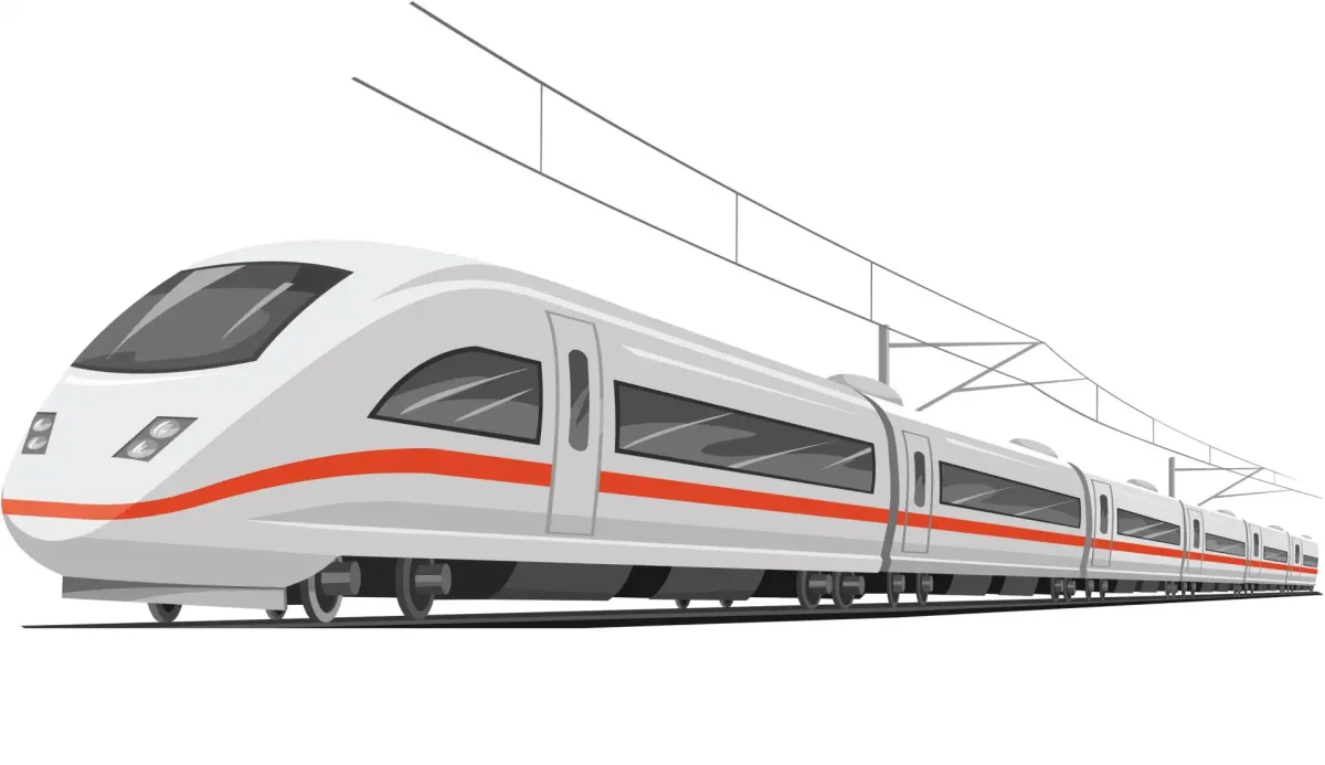 Сапсан поезд нарисованный вид сбоку