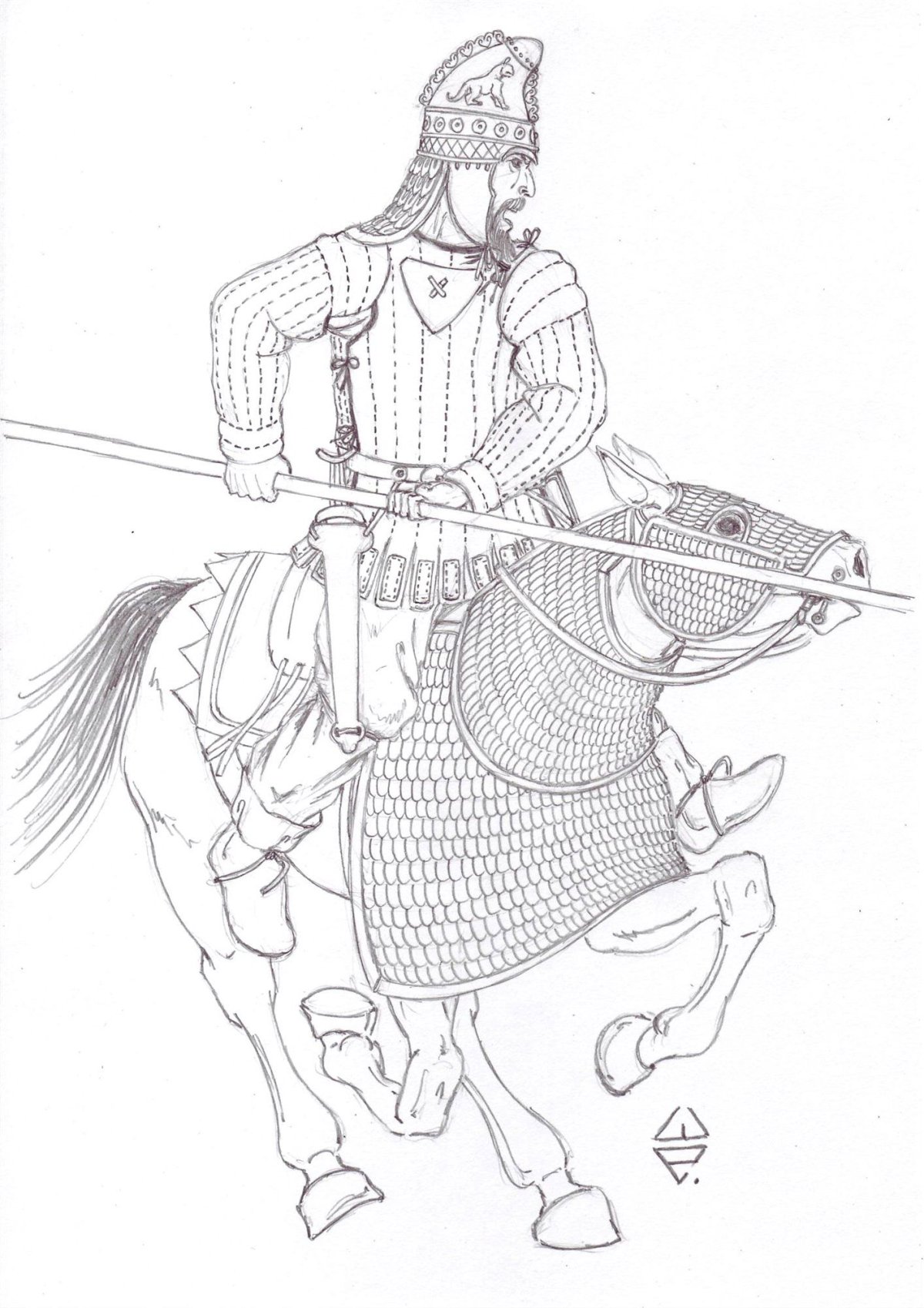 Нарисовать скифа