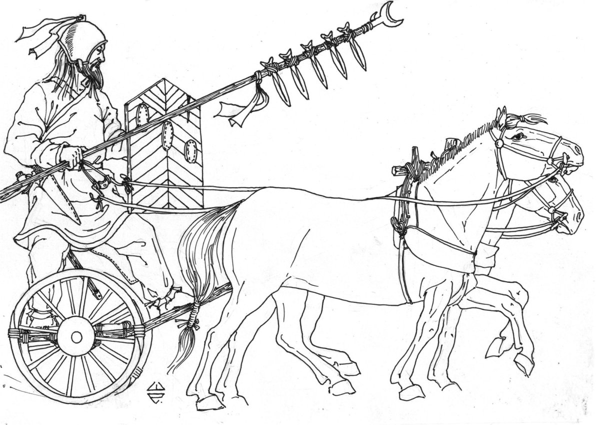 Скифский воин раскраска