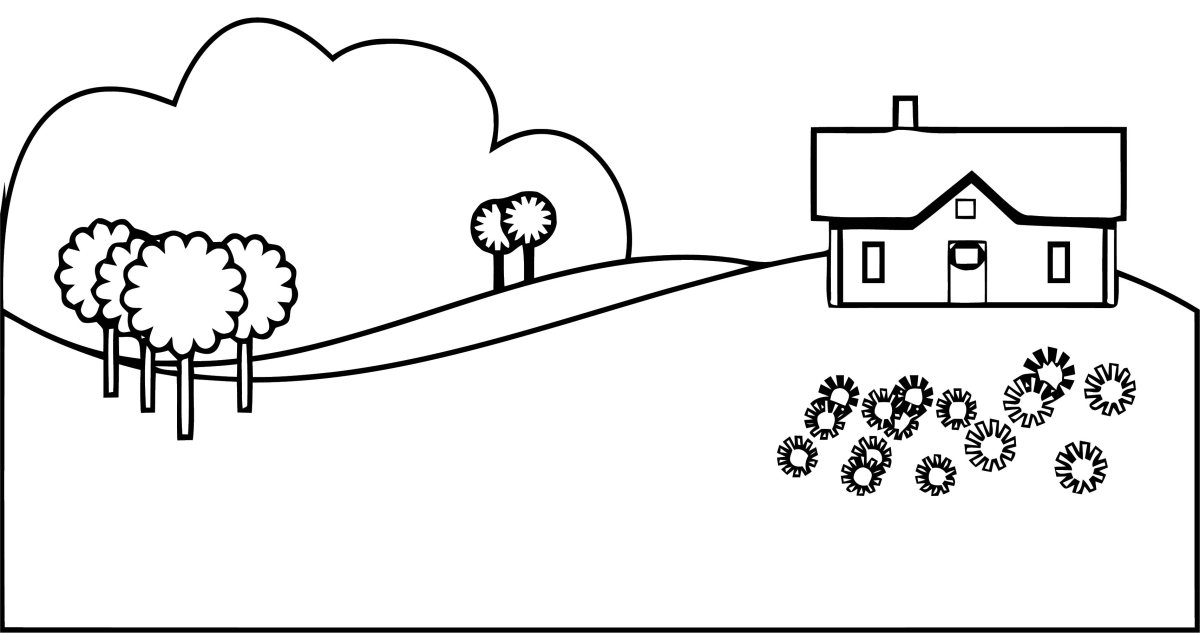 Холм раскраска