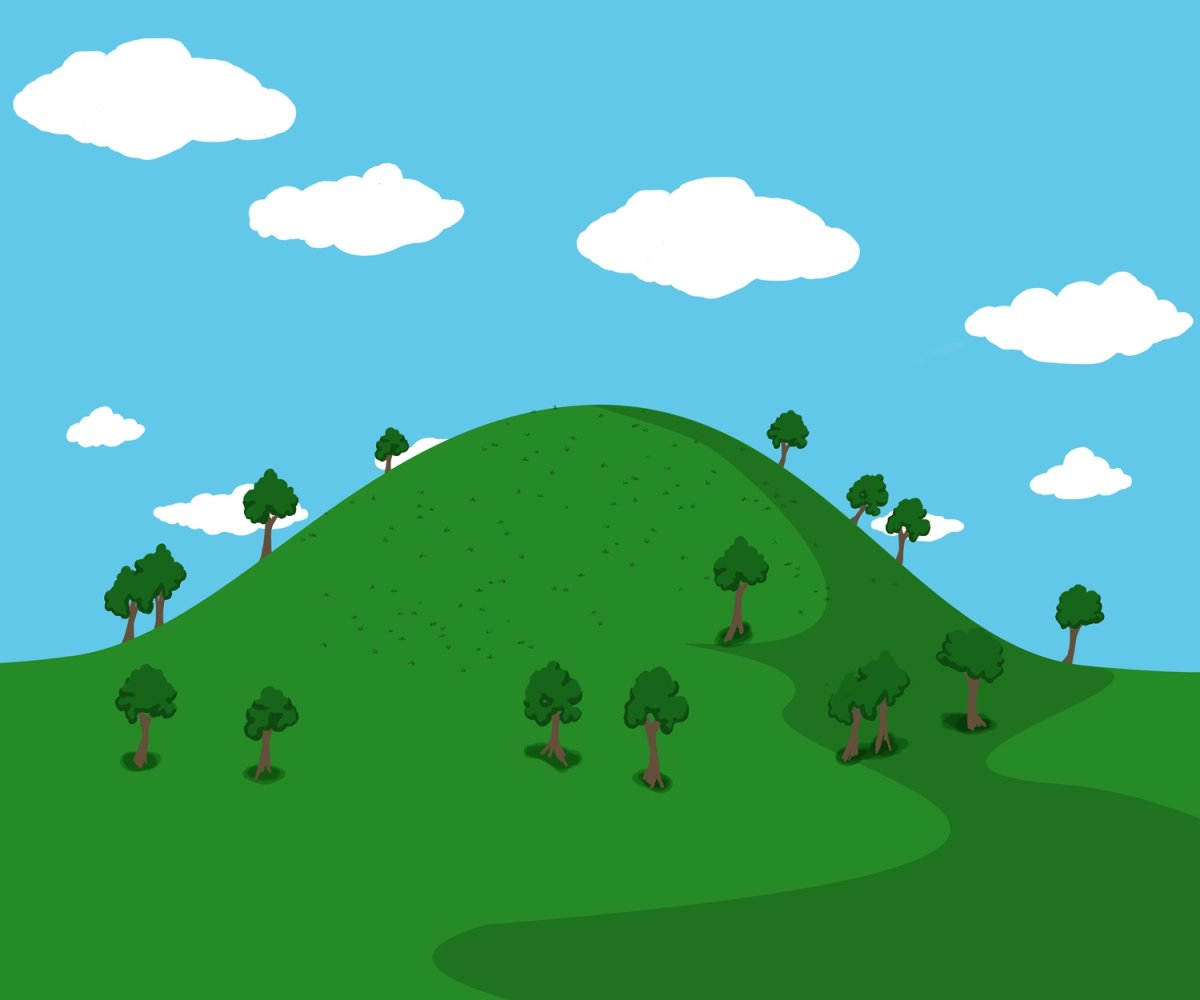 Стилизованный графический пейзаж