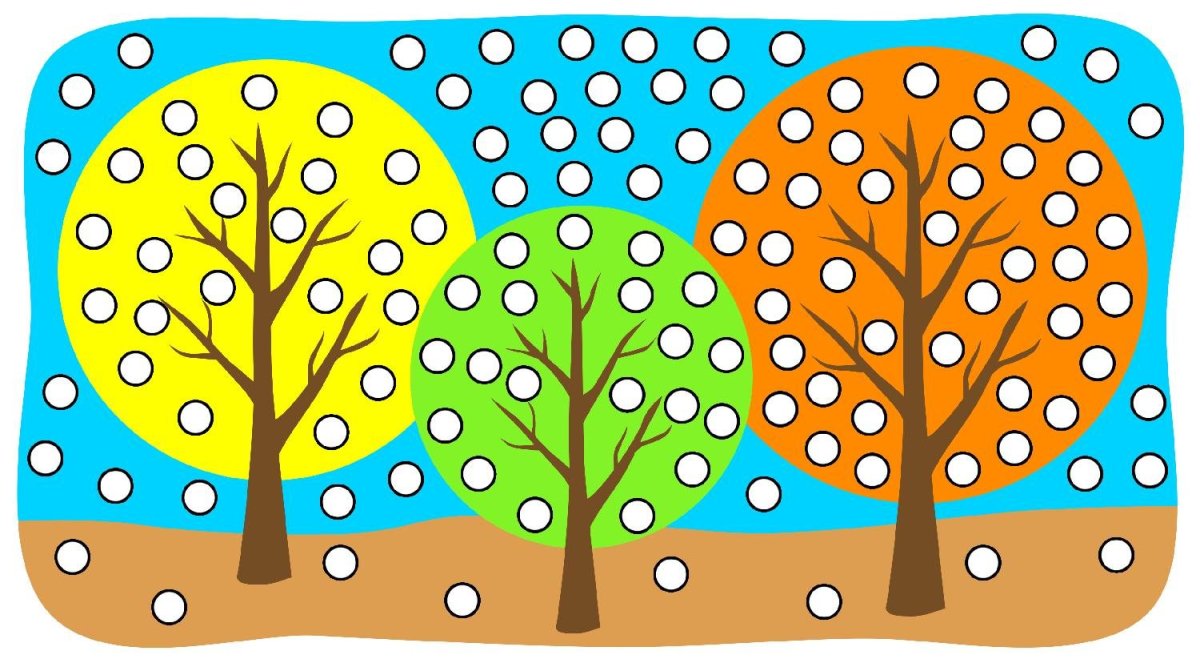 Рисование ватными палочками шаблоны