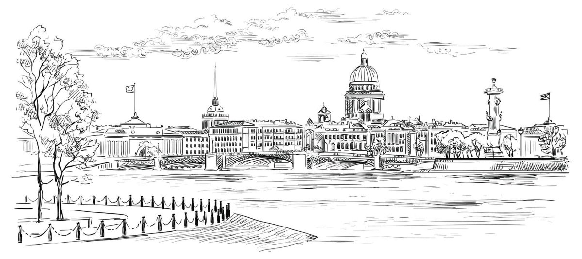 Силуэт Васильевского острова