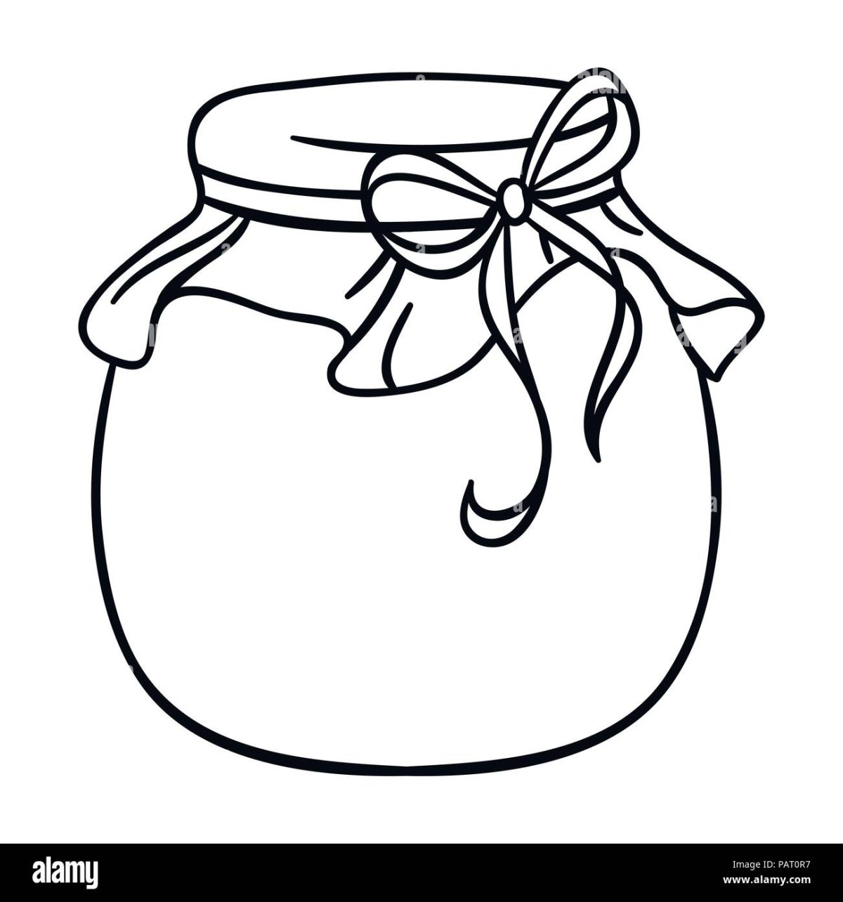 Баночка варенья раскраска