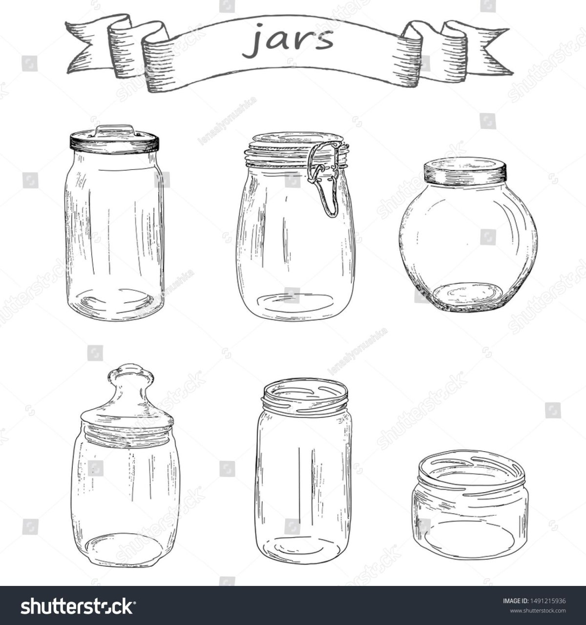 Зарисовки стеклянной банки