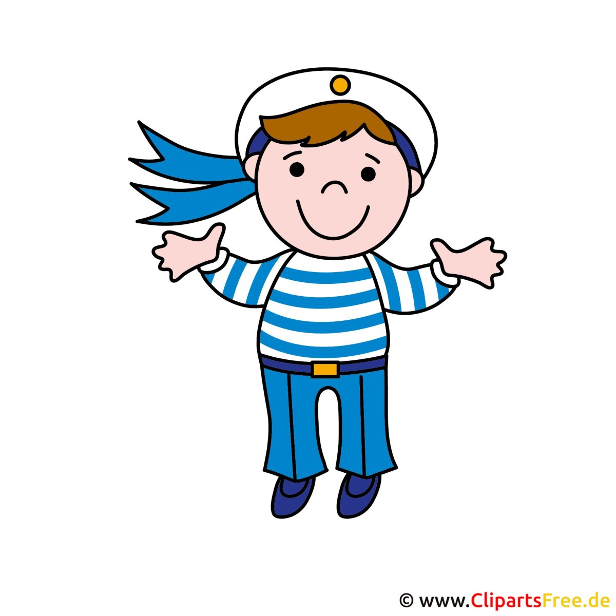 Раскраска кораблик с моряком