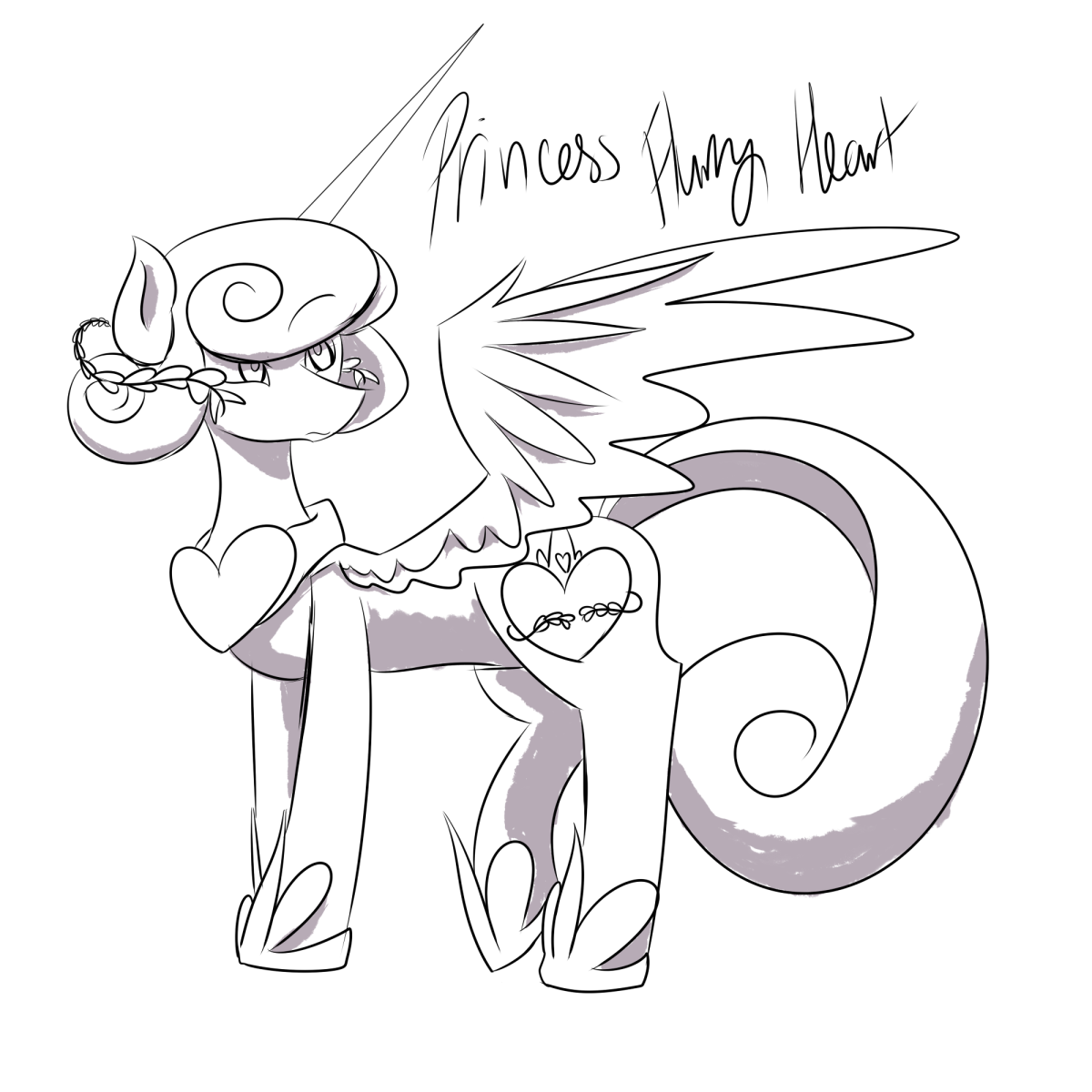 Раскраска принцесса Фларри Харт