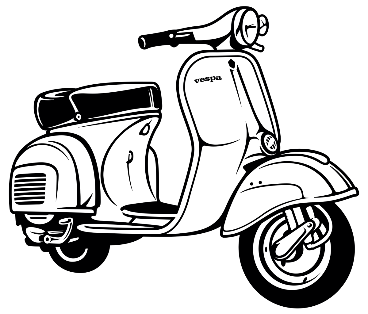 Скелет на мотоцикле