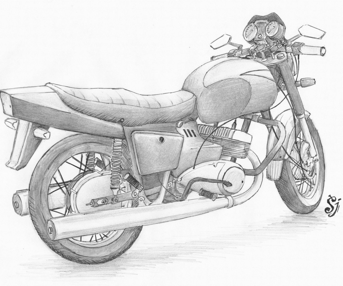 Jawa 350 рисунок