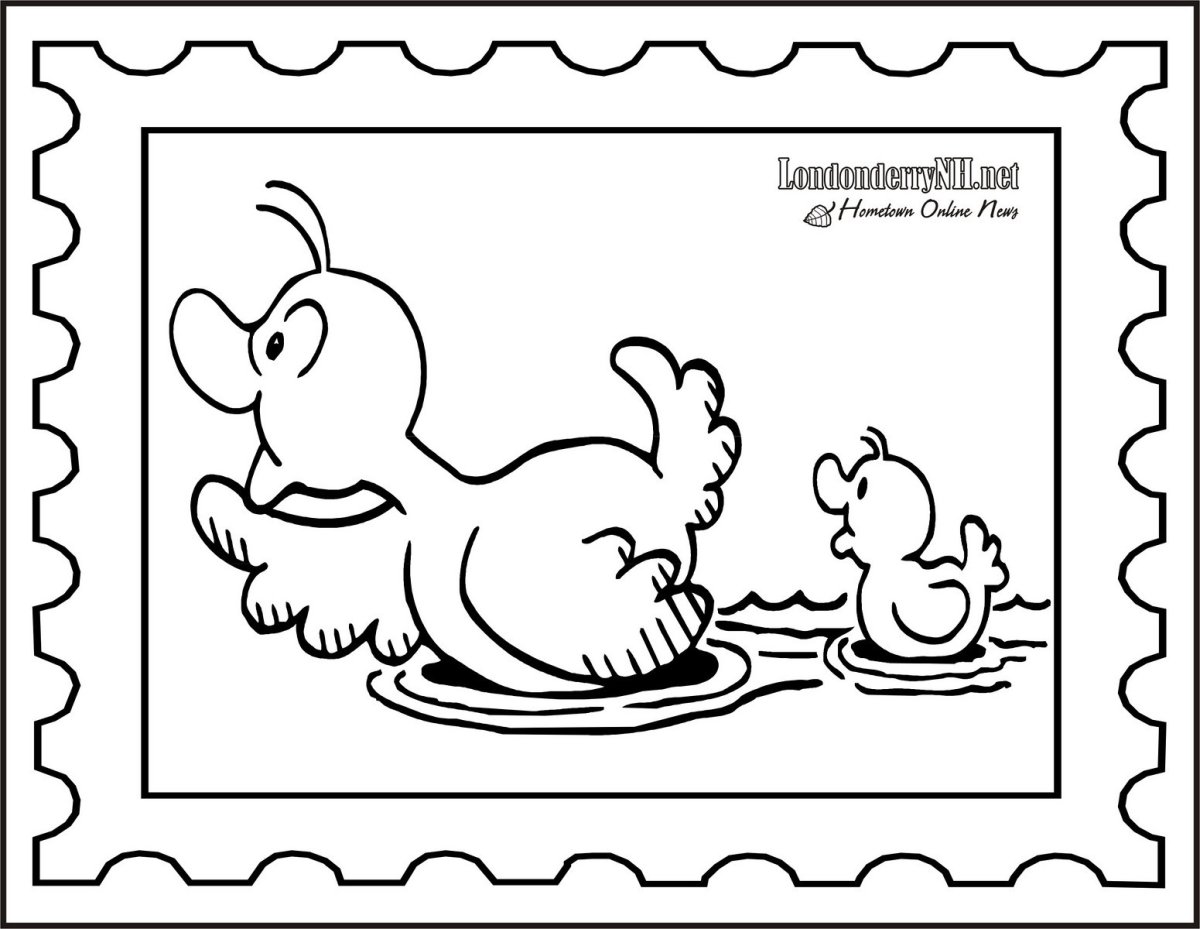 Марка раскраска для детей