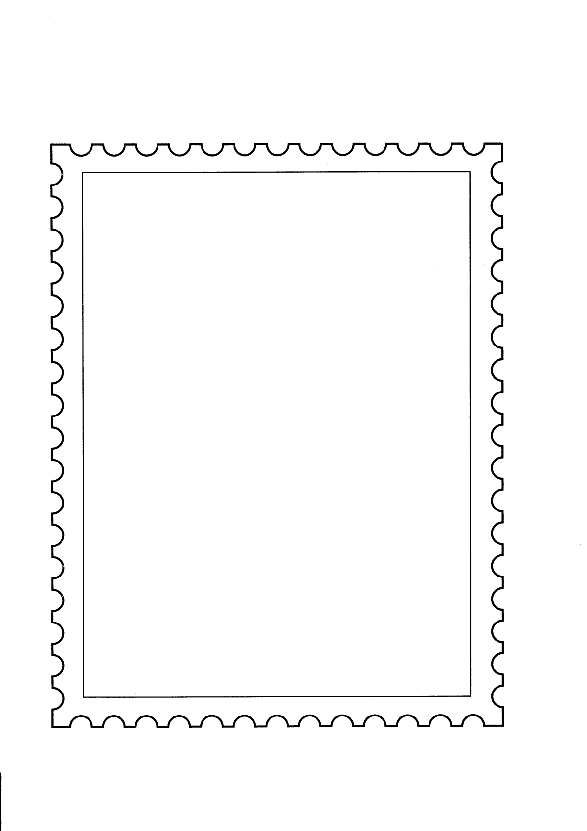 Трафарет почтовой марки