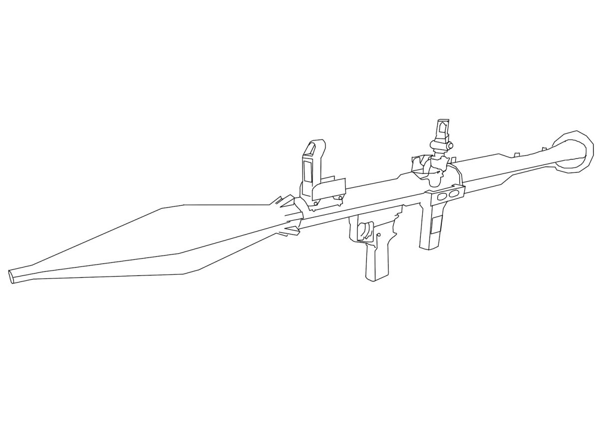 Раскраски для мальчиков оружия РПГ