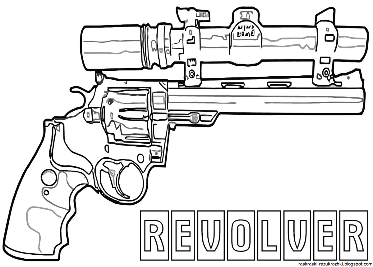 Пистолет раскраска